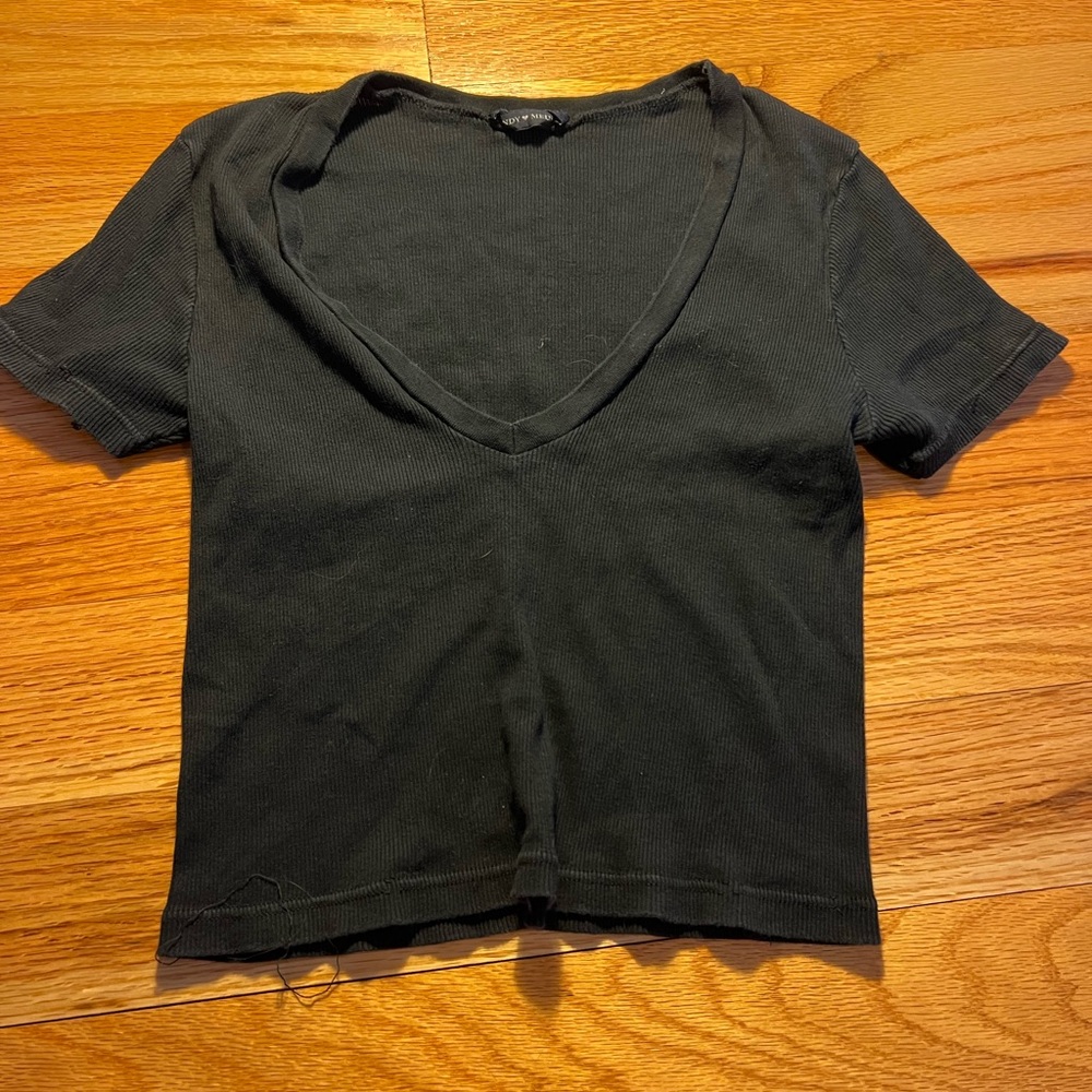 Brandy Melville Black Crop Top